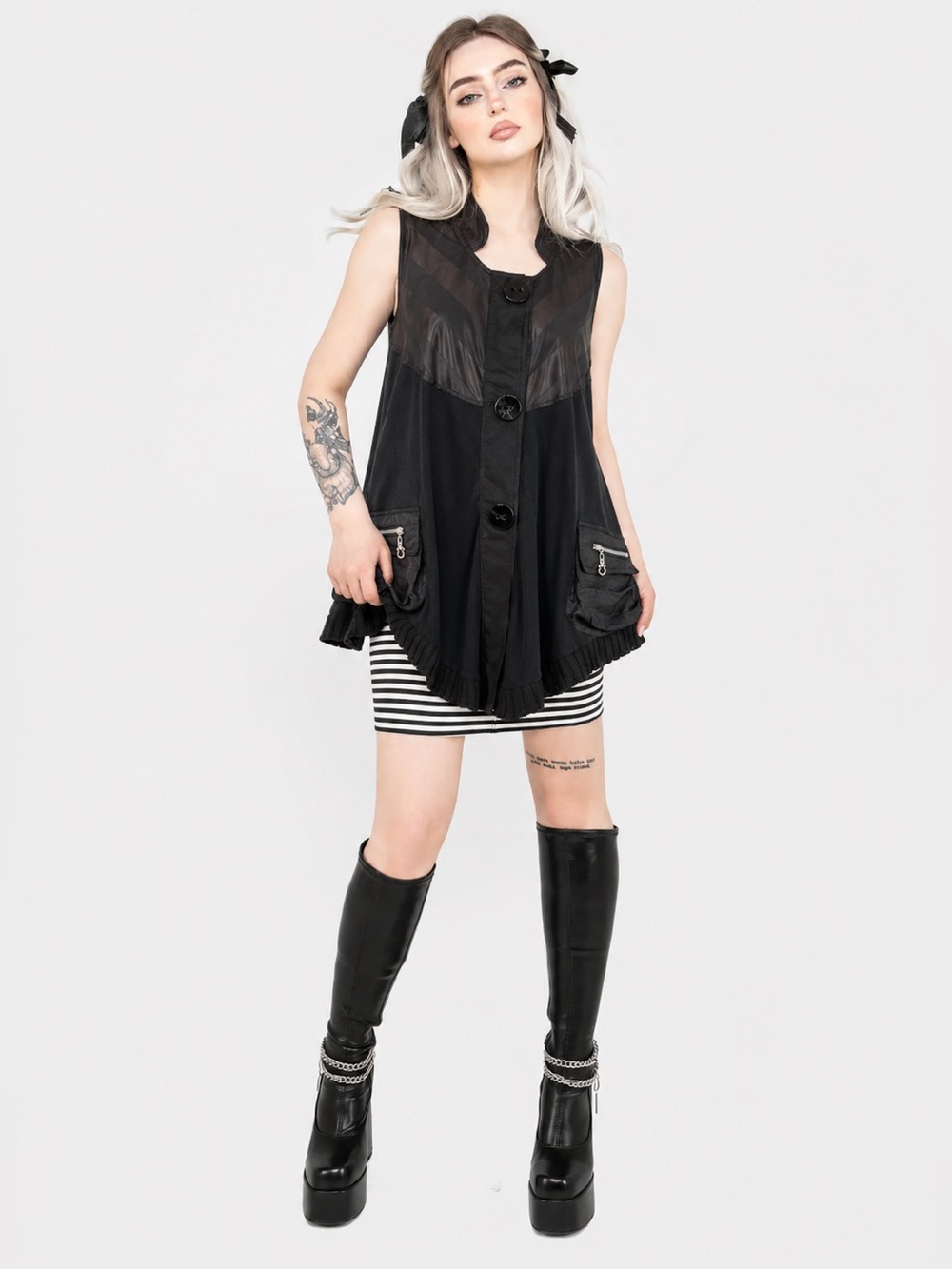 Vintage Laurèl Avant Garde Zipper Tunic